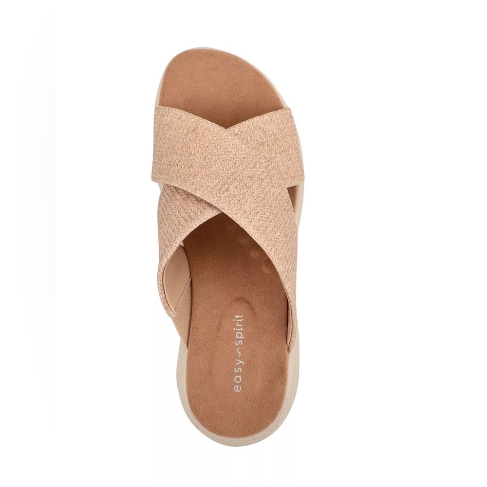 EASY SPIRIT Women's Taite Square Toe Casual Flat Sandals Light Natural 7… - Picture 4 of 14